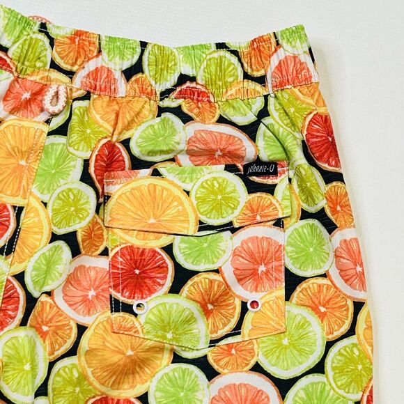 Johnnie-O Size Med Bridgetown Lemonade Board Short Swim Trunks 8.5 In $85 Orange - Picture 7 of 14